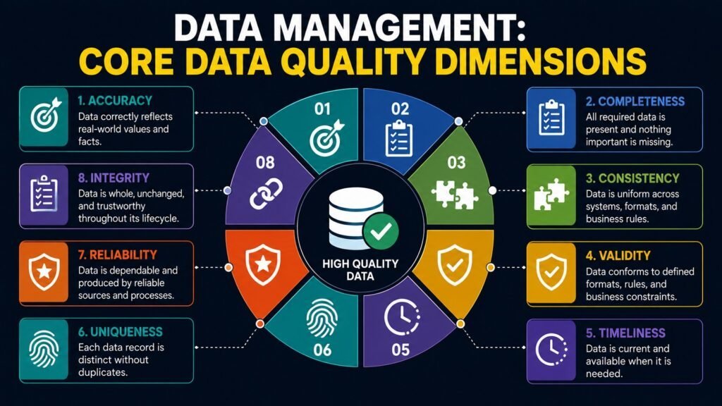 Data Management -- Core Data Quality Dimensions
