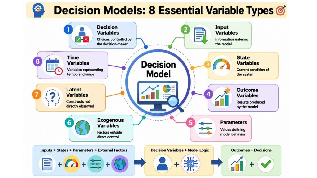 Decision Models -- 8 Essential Variable Types