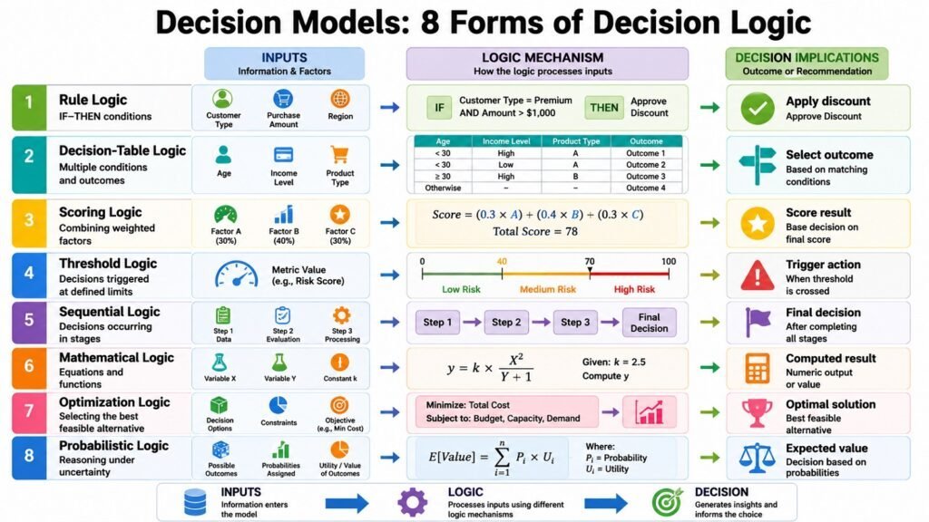 Decision Models -- 8 Forms of Decision Logic
