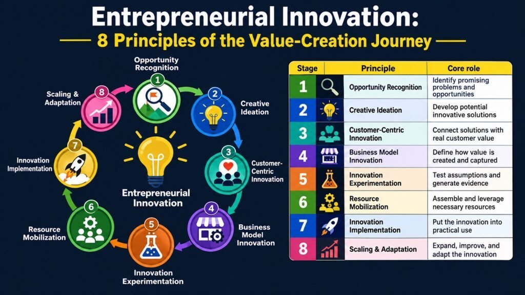 Entrepreneurial Innovation -- 8 Principles of the Value-Creation Journey