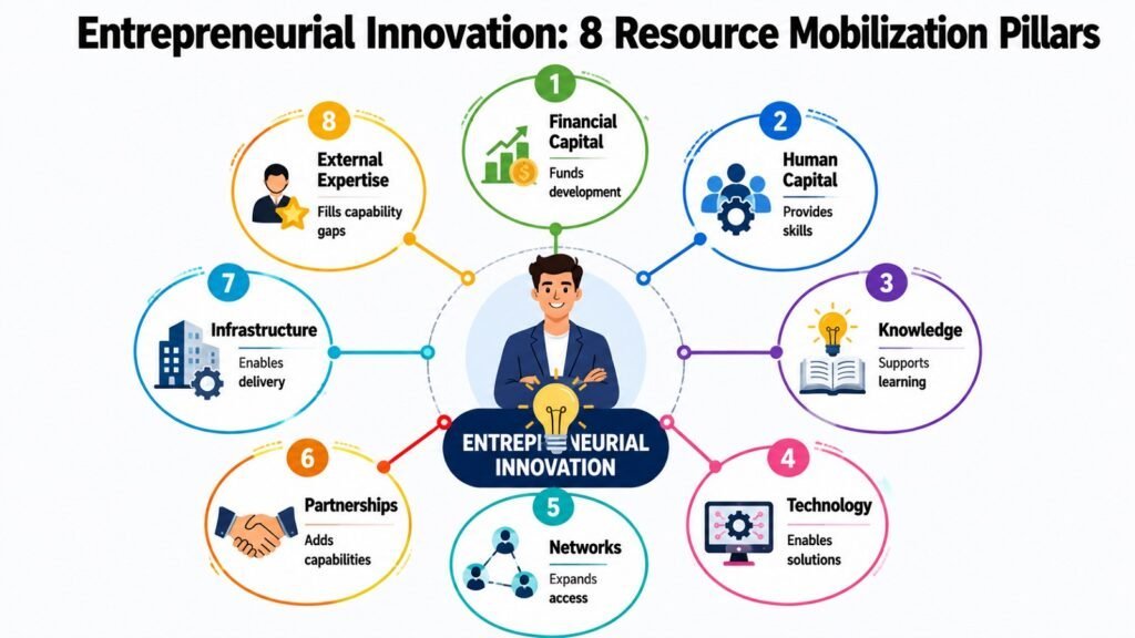 Entrepreneurial Innovation -- 8 Resource Mobilization Pillars