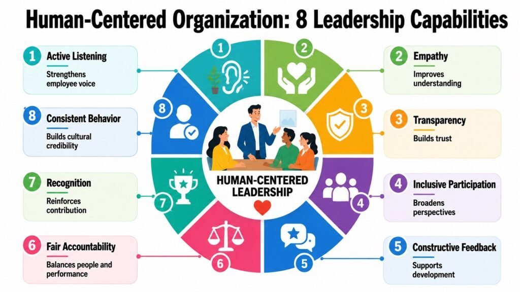 Human-Centered Organization -- 8 Leadership Capabilities