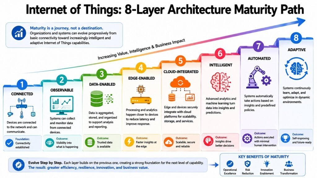 Internet of Things -- 8-Layer Architecture Maturity Path