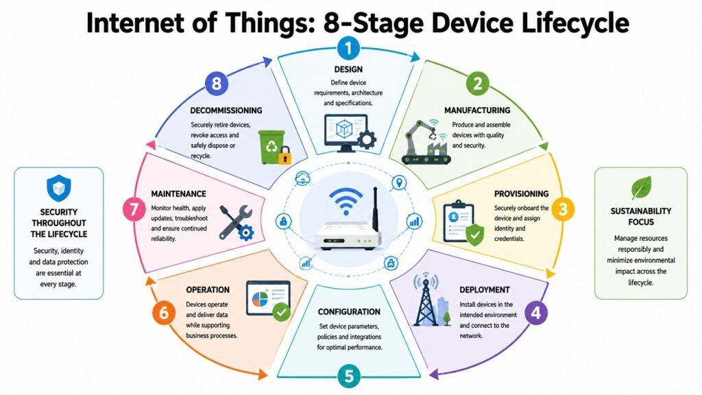 Internet of Things -- 8-Stage Device Lifecycle