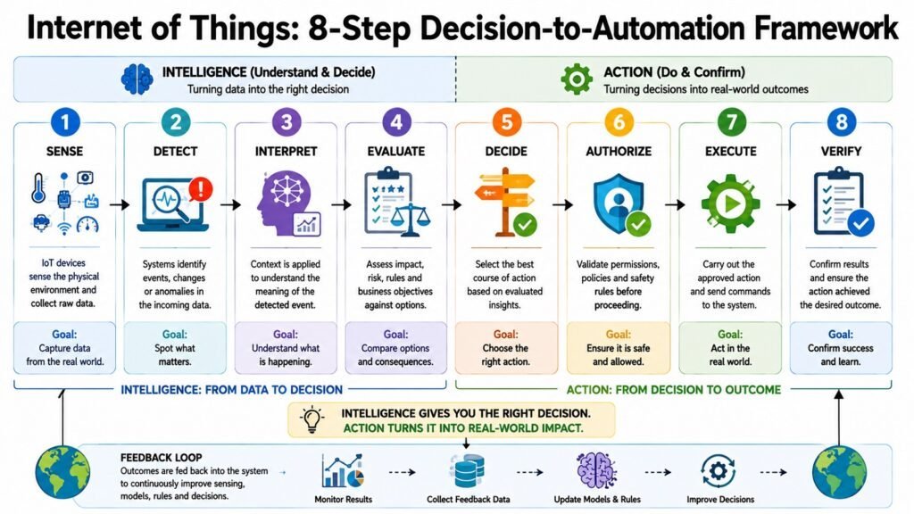 Internet of Things -- 8-Step Decision-to-Automation Framework