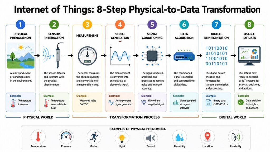Internet of Things -- 8-Step Physical-to-Data Transformation