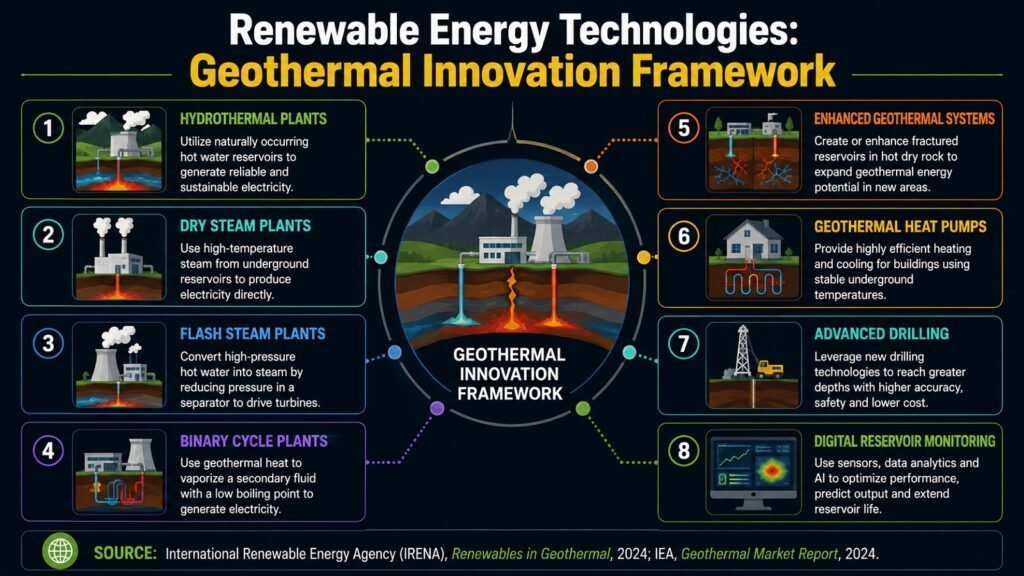 Renewable Energy Technologies -- Geothermal Innovation Framework