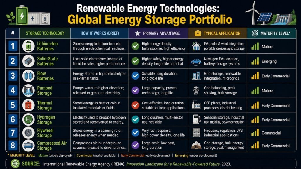 Renewable Energy Technologies -- Global Energy Storage Portfolio