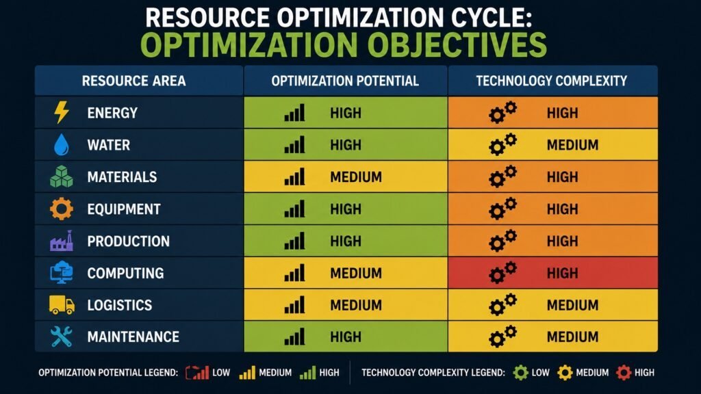 Resource Optimization Cycle -- Optimization Objectives