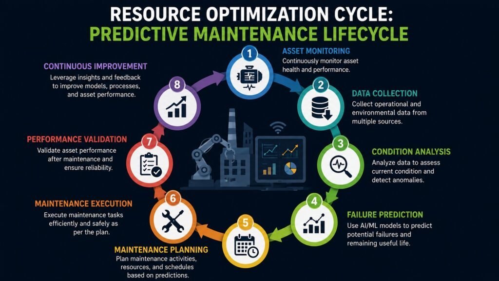 Resource Optimization Cycle -- Predictive Maintenance Lifecycle