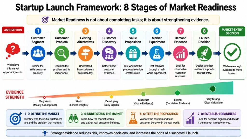 Startup Launch Framework -- 8 Stages of Market Readiness