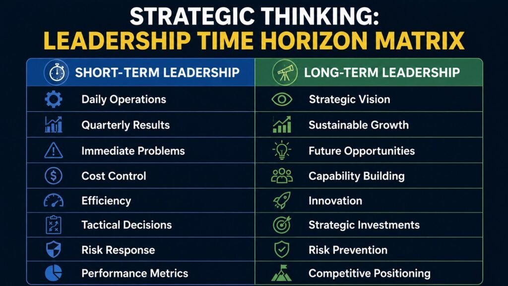 Strategic Thinking -- Leadership Time Horizon Matrix