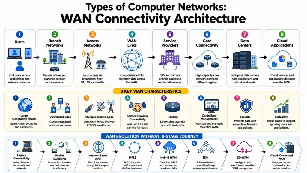 Types of Computer Networks -- WAN Connectivity Architecture