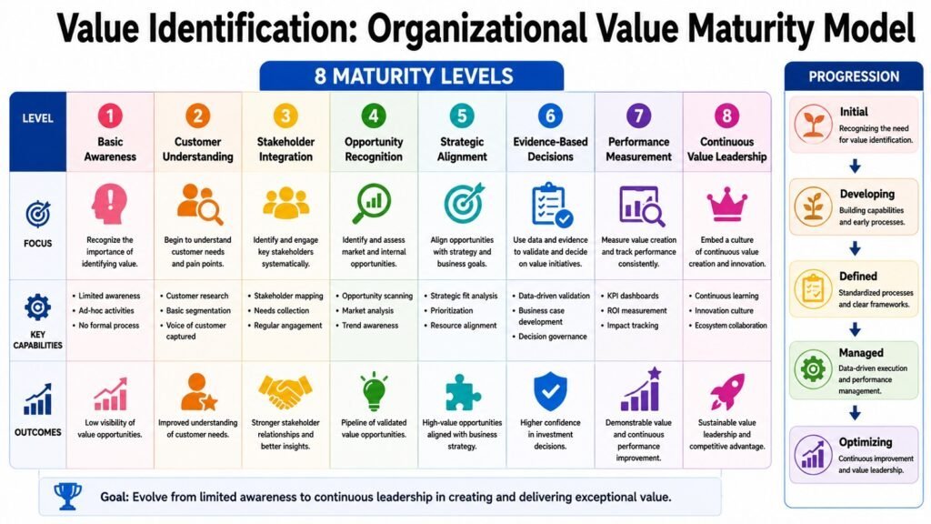 Value Identification -- Organizational Value Maturity Model