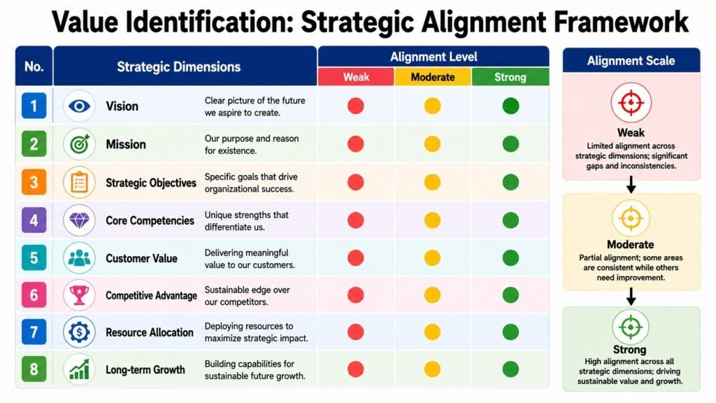 Value Identification -- Strategic Alignment Framework