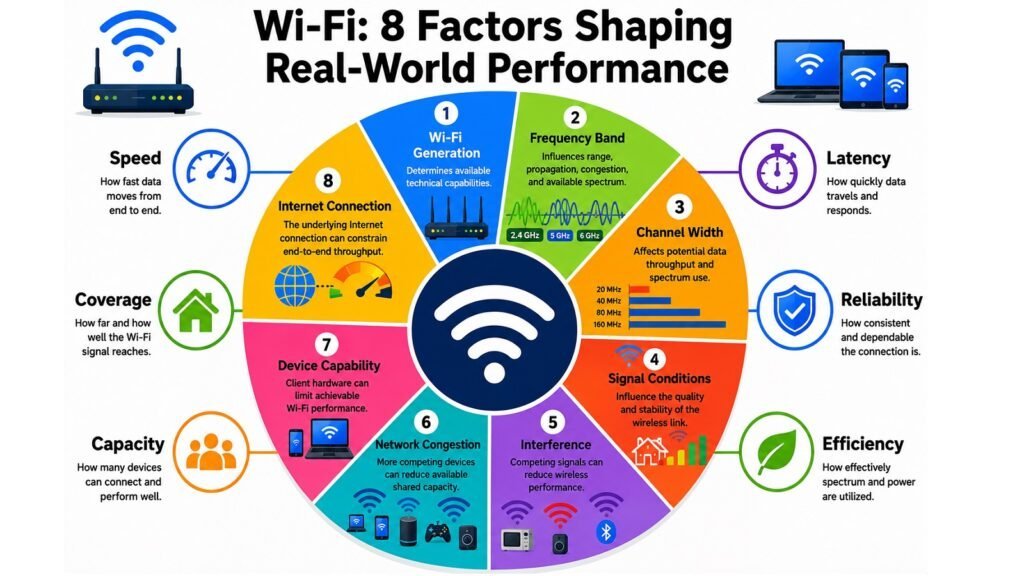 Wi-Fi -- 8 Factors Shaping Real-World Performance