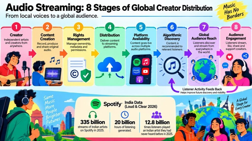 Audio Streaming -- 8 Stages of Global Creator Distribution