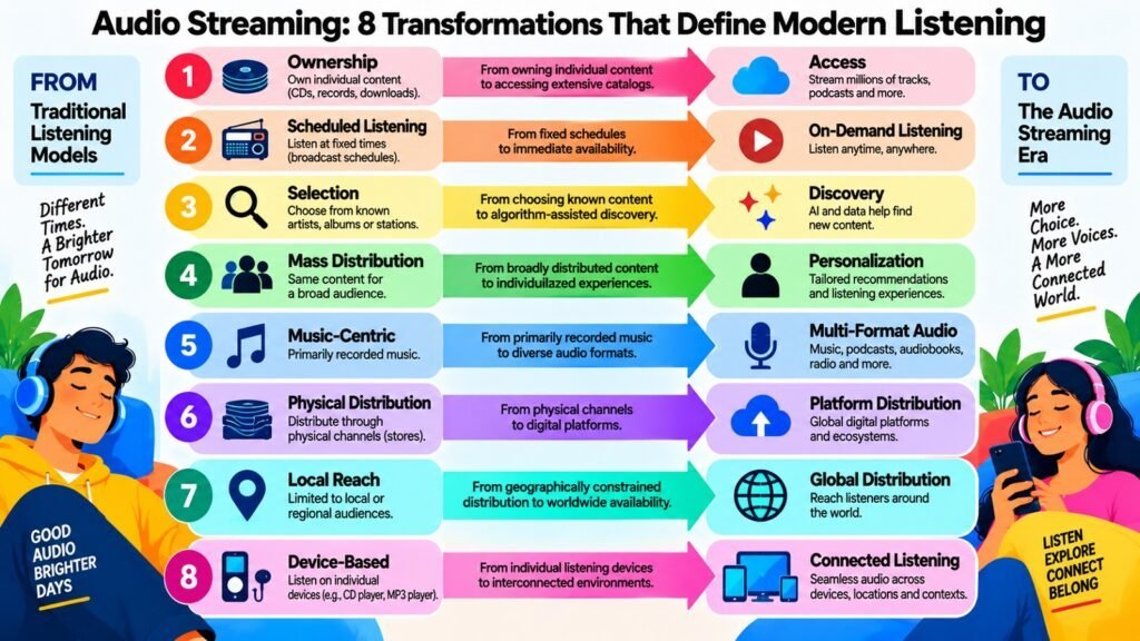 Audio Streaming -- 8 Transformations That Define Modern Listening