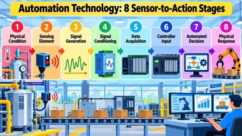 Automation Technology -- 8 Sensor-to-Action Stages