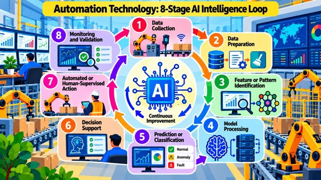 Automation Technology -- 8-Stage AI Intelligence Loop