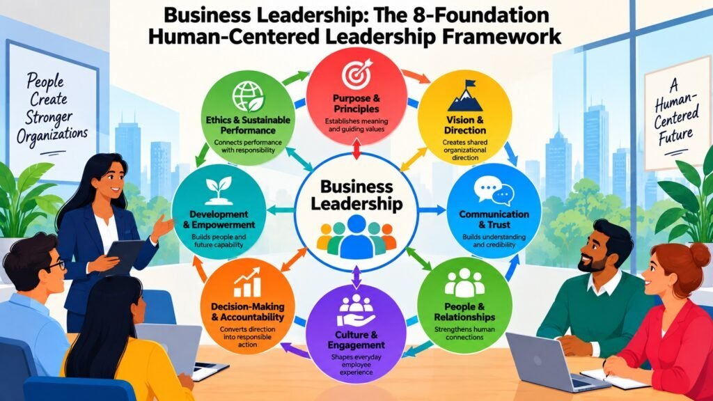 Business Leadership -- The 8-Foundation Human-Centered Leadership Framework