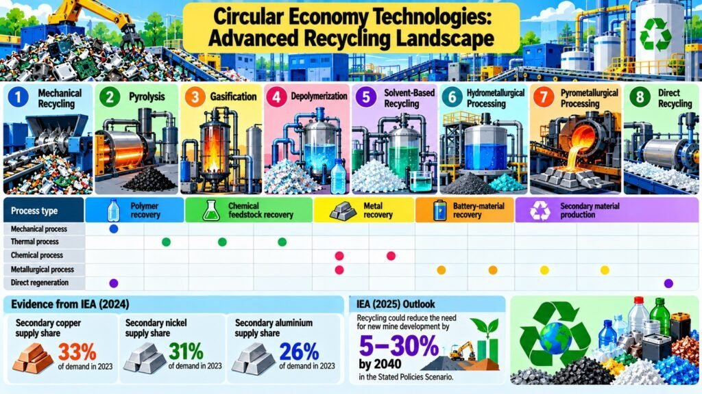 Circular Economy Technologies -- Advanced Recycling Landscape