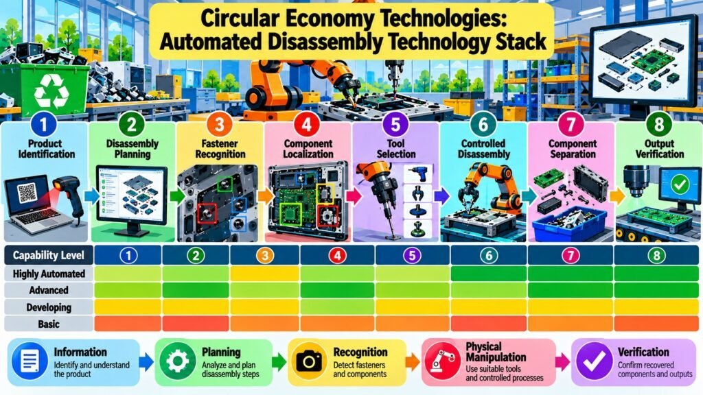 Circular Economy Technologies -- Automated Disassembly Technology Stack
