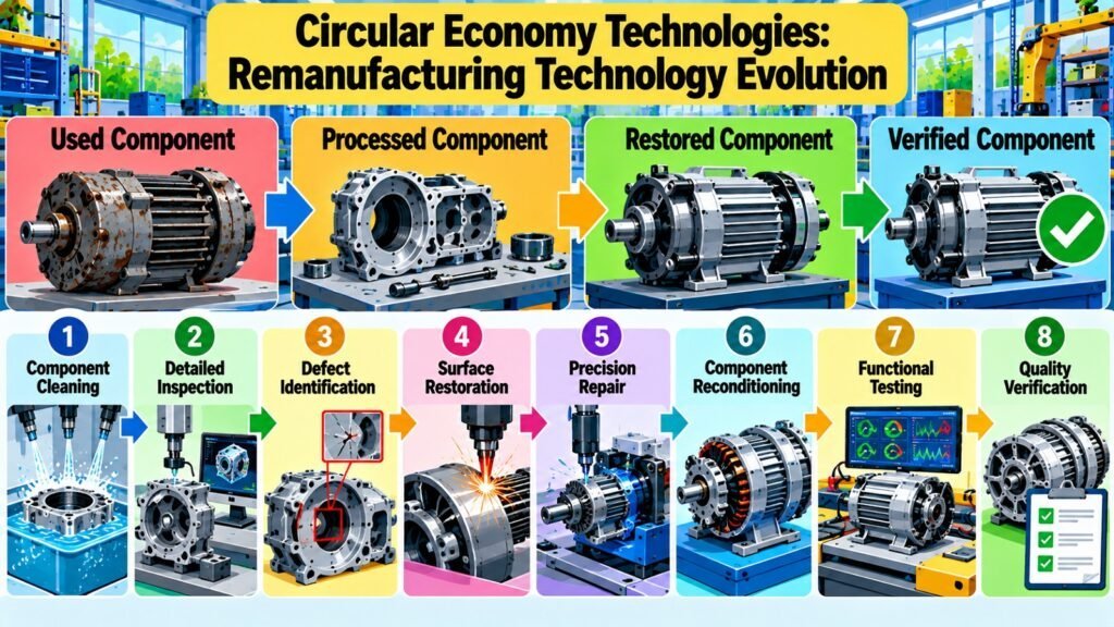 Circular Economy Technologies -- Remanufacturing Technology Evolution