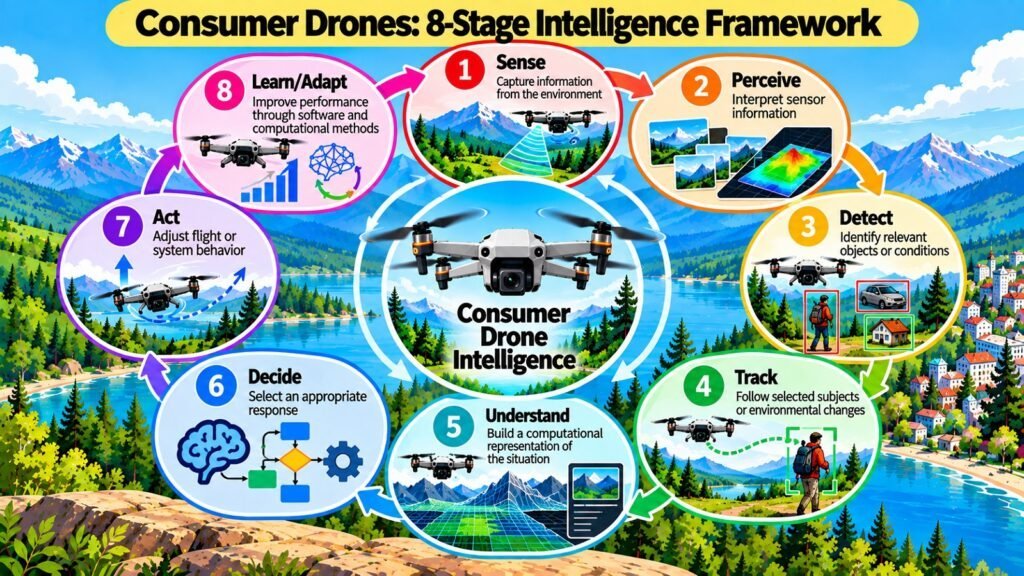 Consumer Drones -- 8-Stage Intelligence Framework