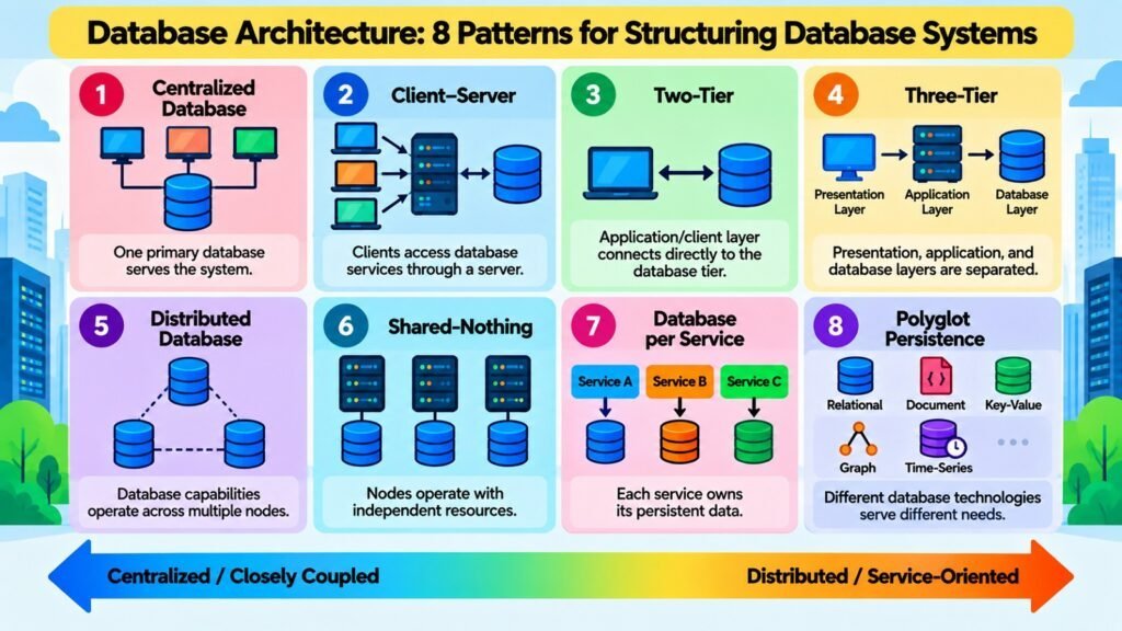 Database Architecture -- 8 Patterns for Structuring Database Systems