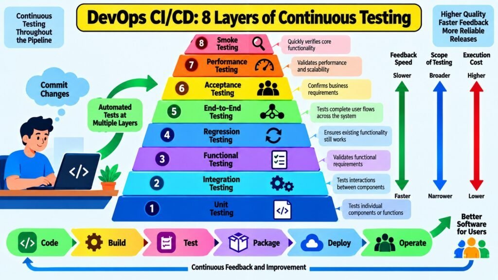 DevOps CI/CD -- 8 Layers of Continuous Testing