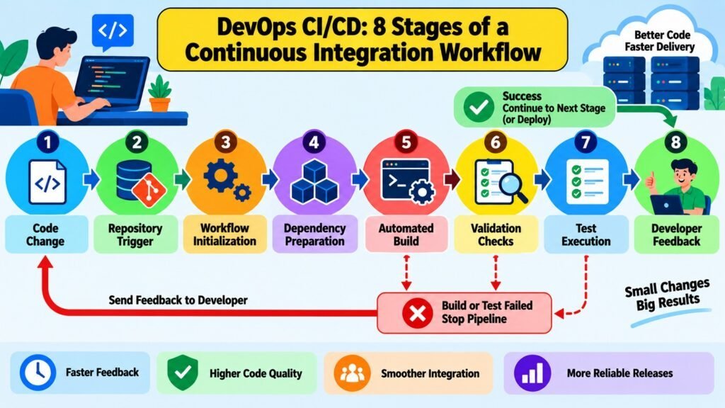 DevOps CI/CD -- 8 Stages of a Continuous Integration Workflow
