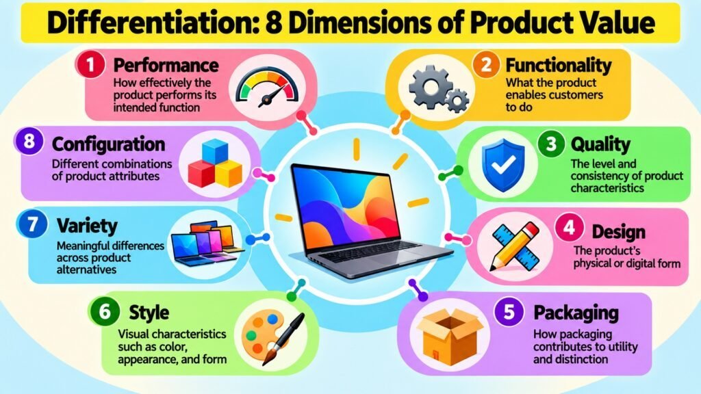 Differentiation -- 8 Dimensions of Product Value