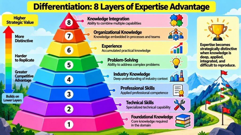 Differentiation -- 8 Layers of Expertise Advantage