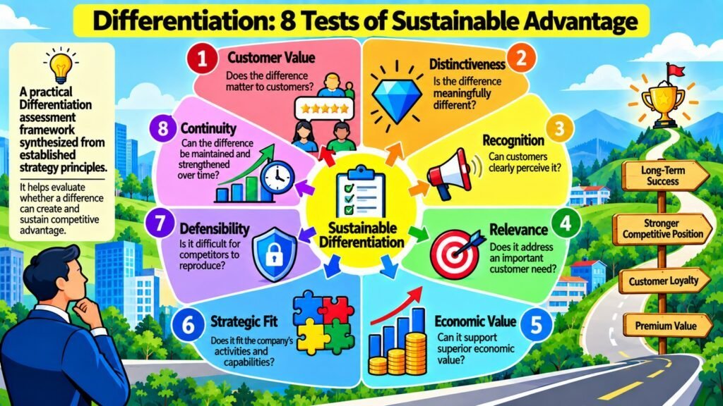Differentiation -- 8 Tests of Sustainable Advantage