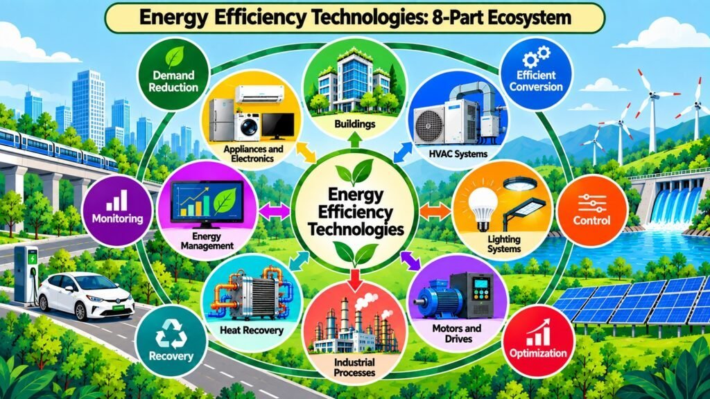 Energy Efficiency Technologies -- 8-Part Ecosystem