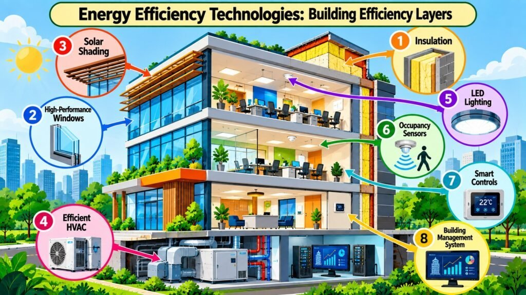 Energy Efficiency Technologies -- Building Efficiency Layers