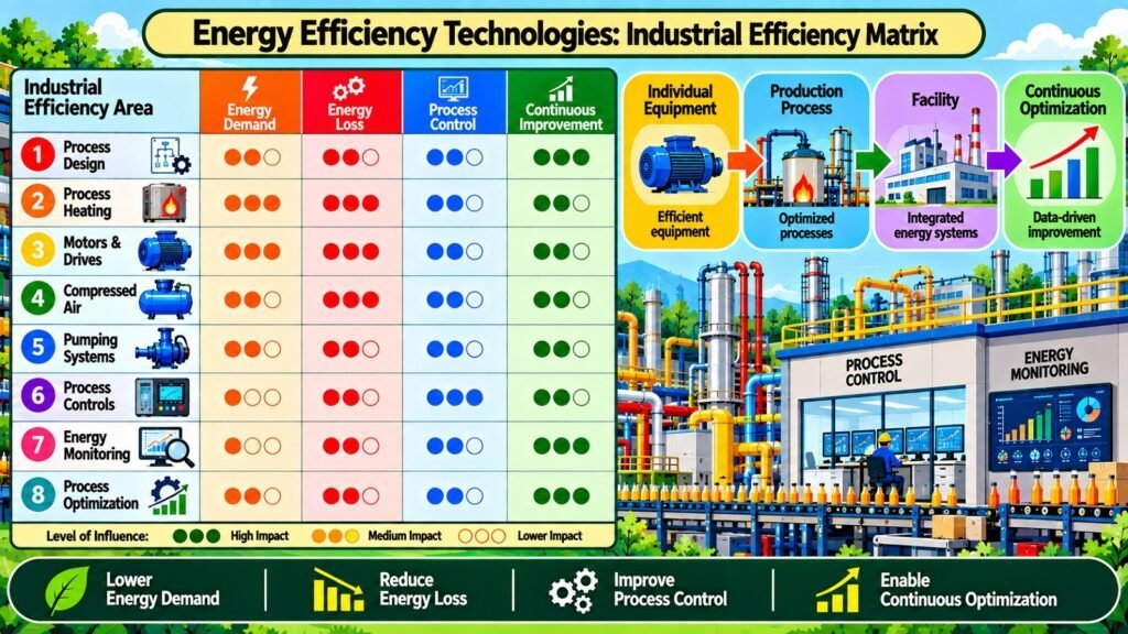 Energy Efficiency Technologies -- Industrial Efficiency Matrix