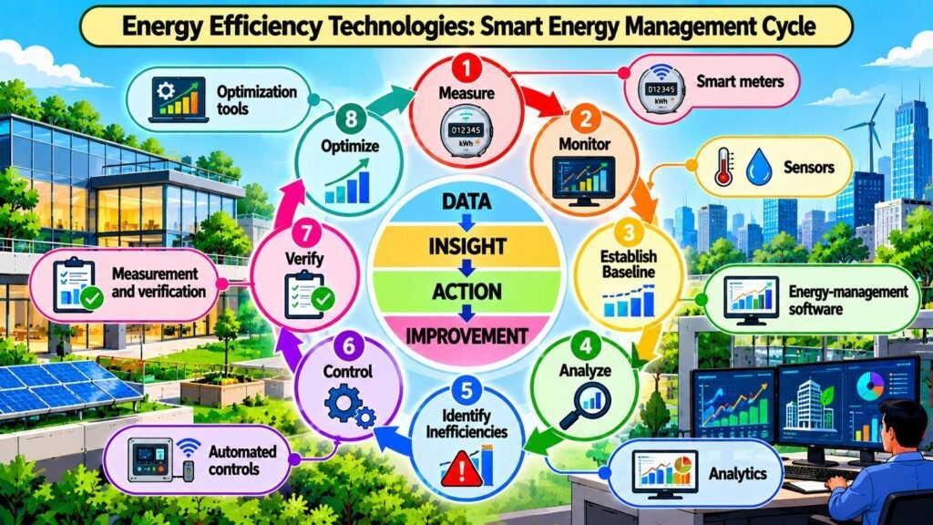 Energy Efficiency Technologies -- Smart Energy Management Cycle