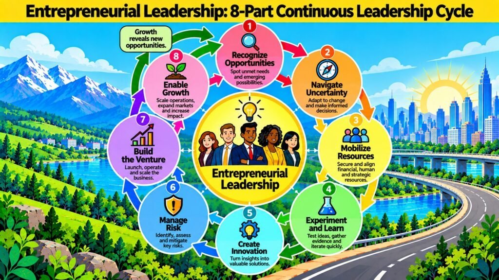 Entrepreneurial Leadership -- 8-Part Continuous Leadership Cycle