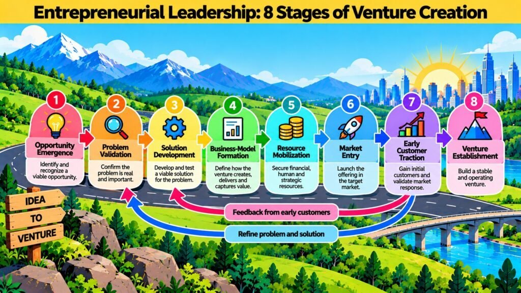 Entrepreneurial Leadership -- 8 Stages of Venture Creation