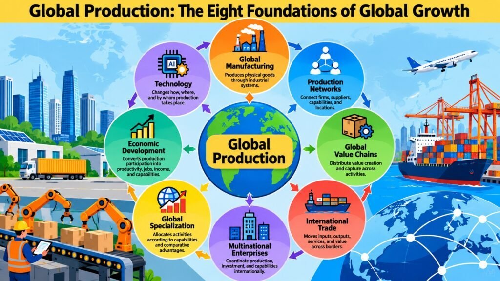 Global Production -- The Eight Foundations of Global Growth