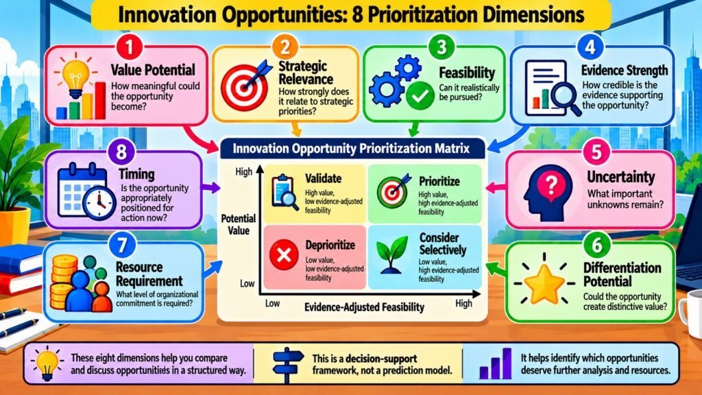 Innovation Opportunities -- 8 Prioritization Dimensions