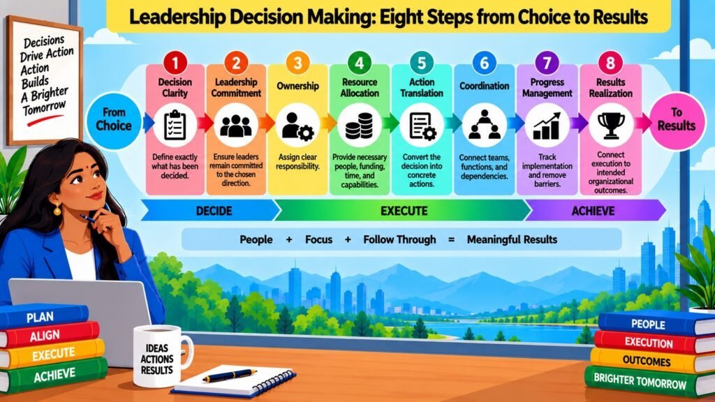 Leadership Decision Making -- Eight Steps from Choice to Results