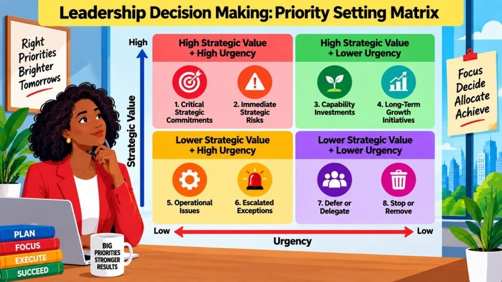 Leadership Decision Making -- Priority Setting Matrix
