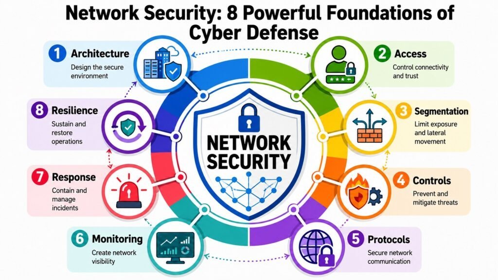 Network Security -- 8 Powerful Foundations of Cyber Defense