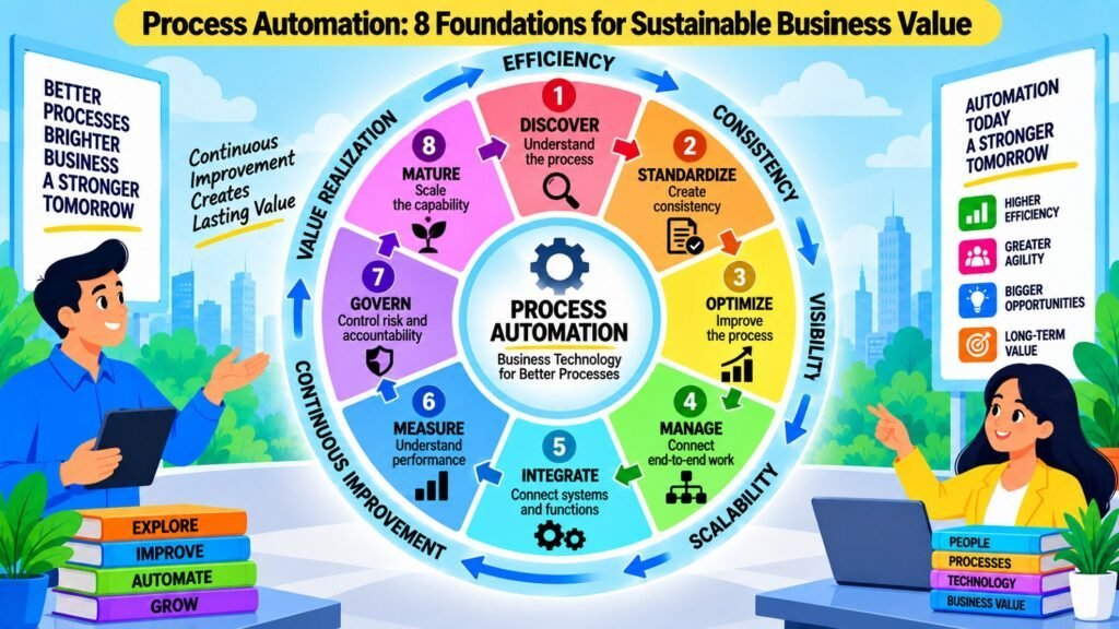 Process Automation -- 8 Foundations for Sustainable Business Value
