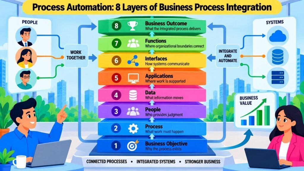 Process Automation -- 8 Layers of Business Process Integration