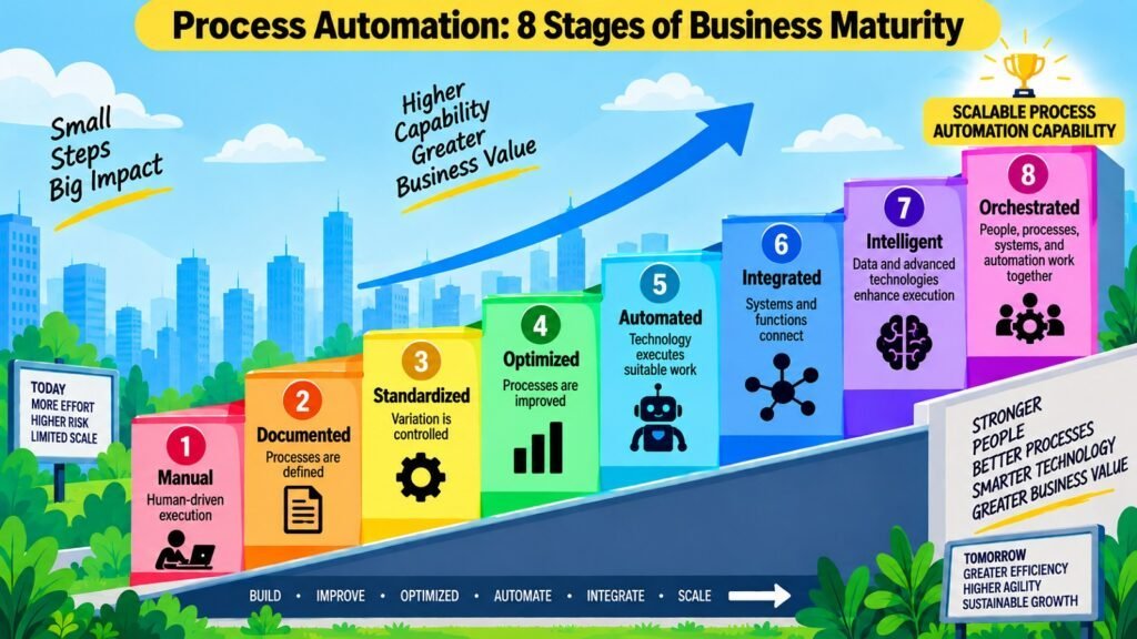 Process Automation -- 8 Stages of Business Maturity