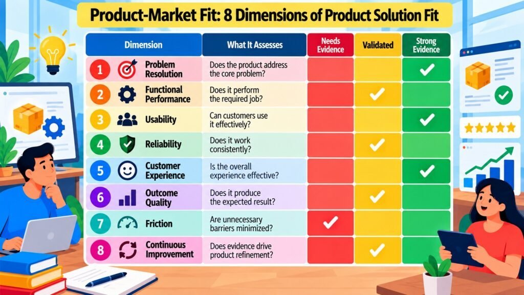 Product-Market Fit -- 8 Dimensions of Product Solution Fit
